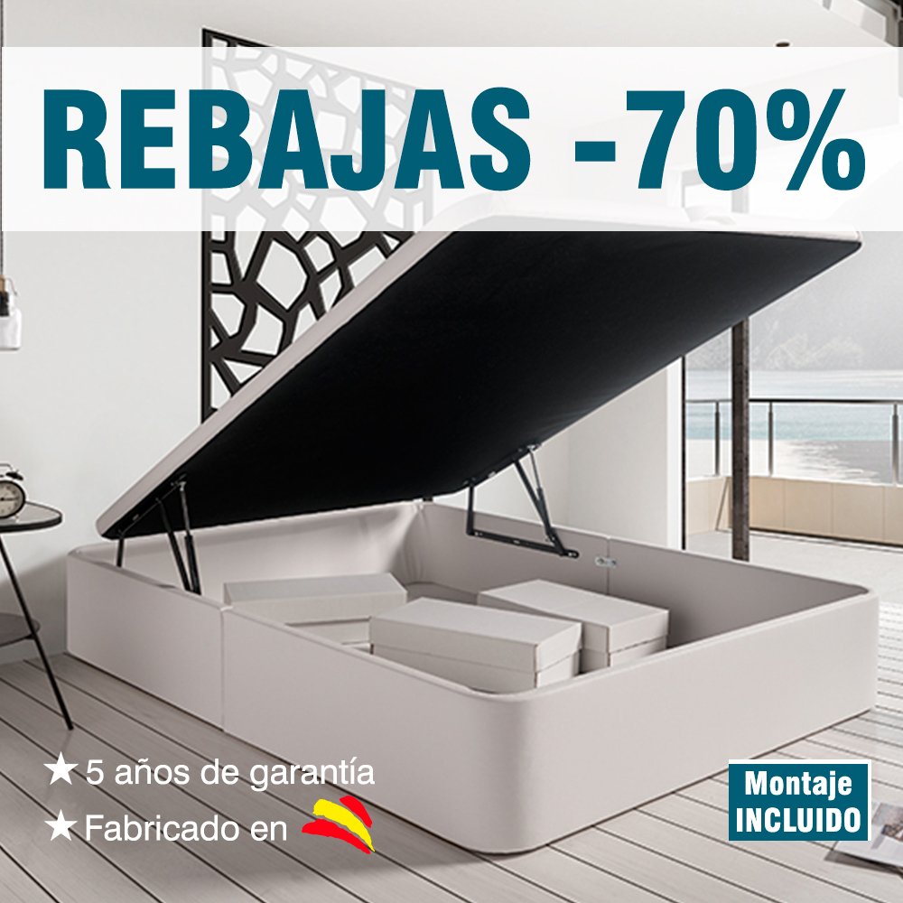 Zeng Canapé de Polipiel Abatible de Gran Capacidad 150x190cm + Montaje. Color Blanco