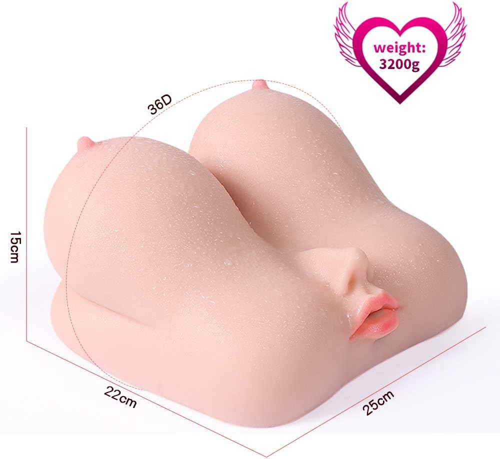 3D Realistic Artificial Toys for Male with 2 Lifelik Entries Cup Underwear Soft Skin-Like Silicone Masturbrators Doll Adullt Toys, Best Gift for Men Blówjób Smooth Silicone Toys,Tshirt