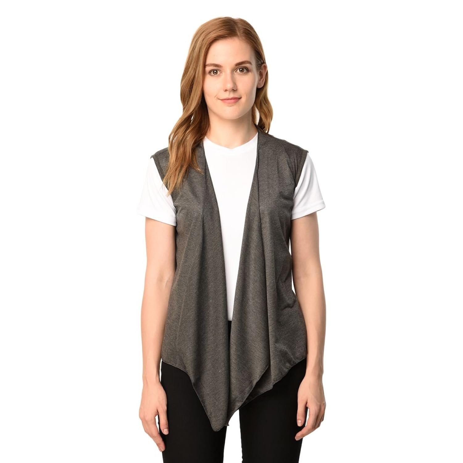 teemoods women's cotton sleeveless waterfall shrug, stylish western wear summer shrug for women