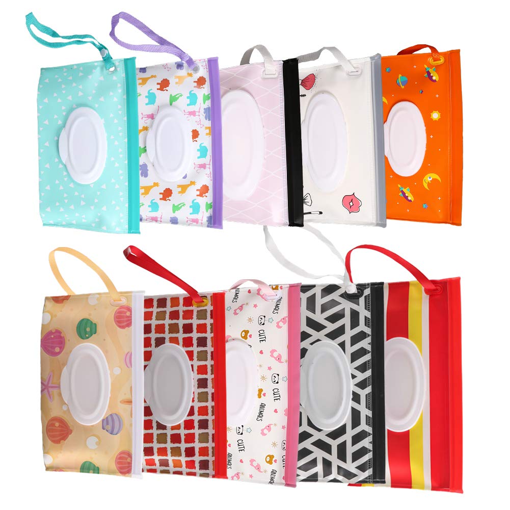 Portable Wet Wipe Pouch Dispenser Reusable & Refillable Travel Baby