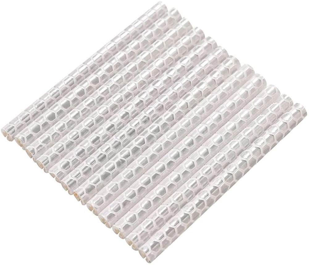 ZOOENIE Spoke Reflectors, 360° Visibility Reflectors, Bicycle Bicycle Reflectors, Spoke Reflector, Cycling Wheel Spoke Reflective Mountain Clip Tube Warning Strips (Silver)