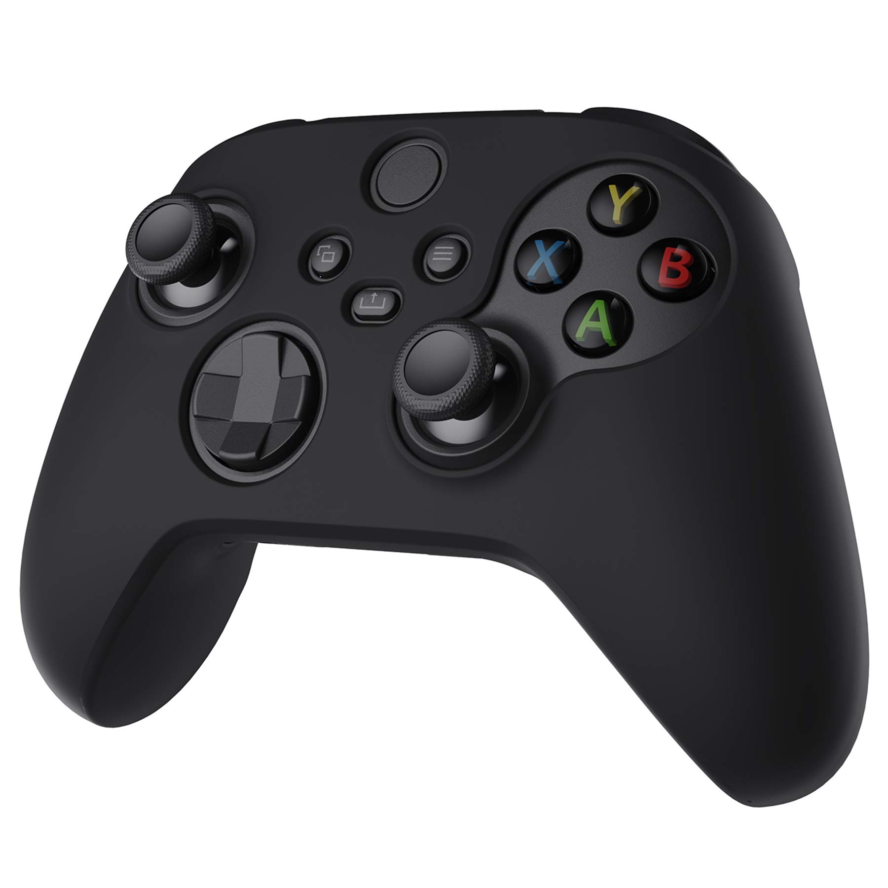 PlayVital Silikon Hülle für Xbox Series X & S Controller,Case Anti-Rutsche Schutzhülle Hülle Griffe Skin Weiches Gummi Grips für Xbox Series X & S Controller(Schwarz) 6