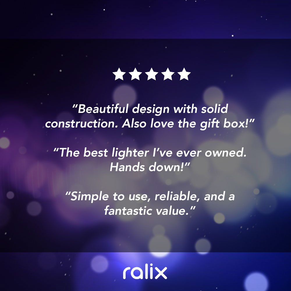 Ralix Electronic Lighter | Single Arc Flameless Plasma Lighter | Rechargeable | Wind Resistant | Best for Lighting Cigarettes, Candles & More | Includes USB Charger & Luxury Gift Box