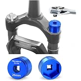Low Profile MTB Fork Top Cap Socket - Precision 7075 Aluminum Service Tool for Fox 32 34 36 38 40, RockShox ZEB, Ohlins - 3/8" Drive, Flat-Faced Design (26mm)