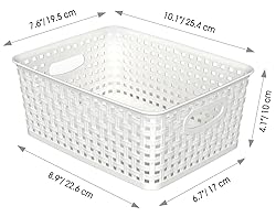 WYT 12-Pack Plastic Small Shelf Storage Weave
