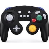 EXLENE Gamecube Controller Switch, Wireless Switch Pro Controller for Nintendo Switch/Lite/PC/Android/iOS/Steam, Support Wake Up, Motion, Adjustable Rumble, Turbo &amp; Auto Turbo (Upgraded, Black)