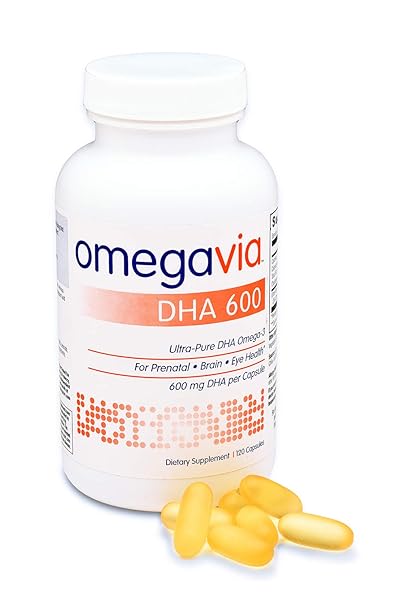 Amazon.com: OmegaVia DHA 600 mg Omega-3 Fish Oil. Ultra-Pure DHA Concentration (Triglyceride Form). Purified to Remove Mercury. Ideal DHA Omega Nutrient for ...