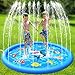 Sprinkler Pool for Kids,Splash Pad,Wading Pool,Children’s Inflatable Water Play Mat Toys,Outdoor Backyard Summer Swimming Water Party Fountain Pool,Water Jet Purling for Babies and Toddlers,60 inch