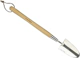 Kent & Stowe Stainless Steel Border Hand Trowel with Ash Handle view 2