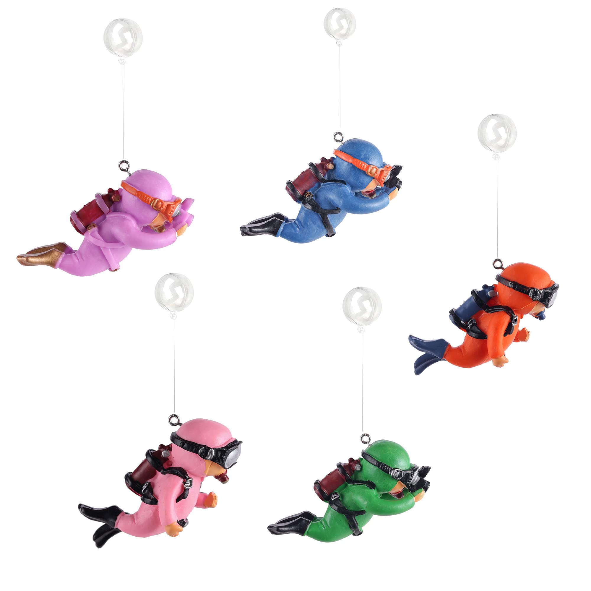 Photo 1 of 5Pcs Floating Fish Tank Decorations, Cute Little Diver Aquarium Decoration Fish Tank Aquarium Diver Ornament Accessories
