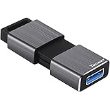 128GB USB 3.0 Flash Drive, Techkey F90 Pen Drive High Speed Thumb Drive Capless Pendrive Retractable USB Memory Stick Shock R