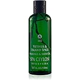 SPA CEYLON VETIVER & Island Spice Massage & Bath Oil | Ultimate Relaxation | Body Oil Massage | Oil for Massage Therapy | Natural Massage Oil