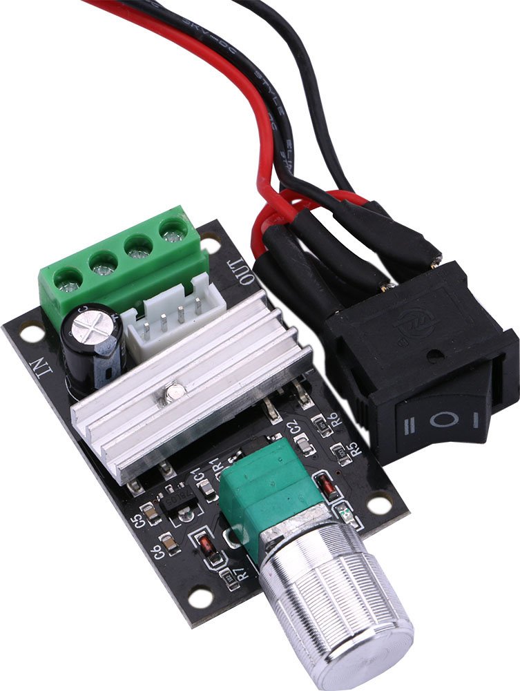 Yeeco DC Motor Speed Controller Adjustable DC 628V 6V 12V 24V 3A DC