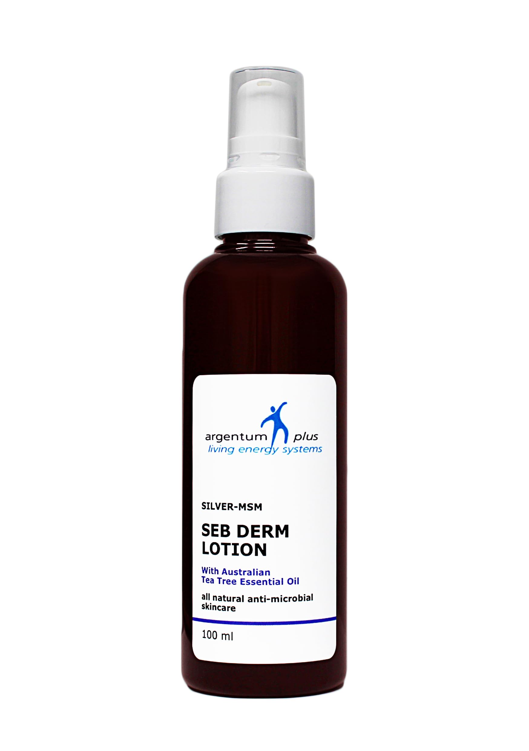 argentum plus - Silver-MSM Seb Derm Lotion with Australian Tea Tree 100 ml | For skin prone to seborrheic dermatitis