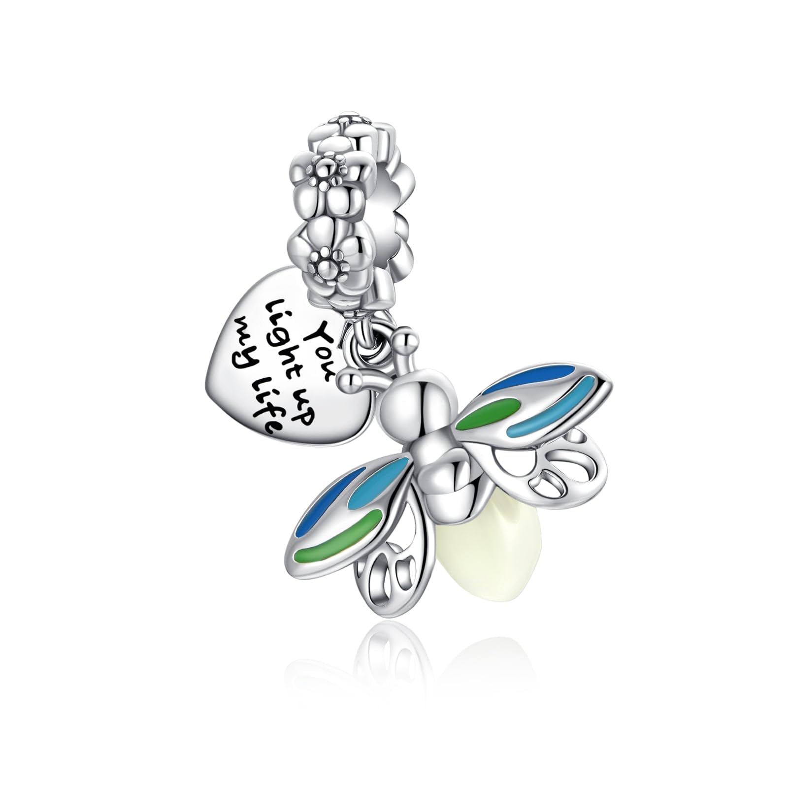 Alstade Glow In the Dark Firefly Charm 925 Sterling