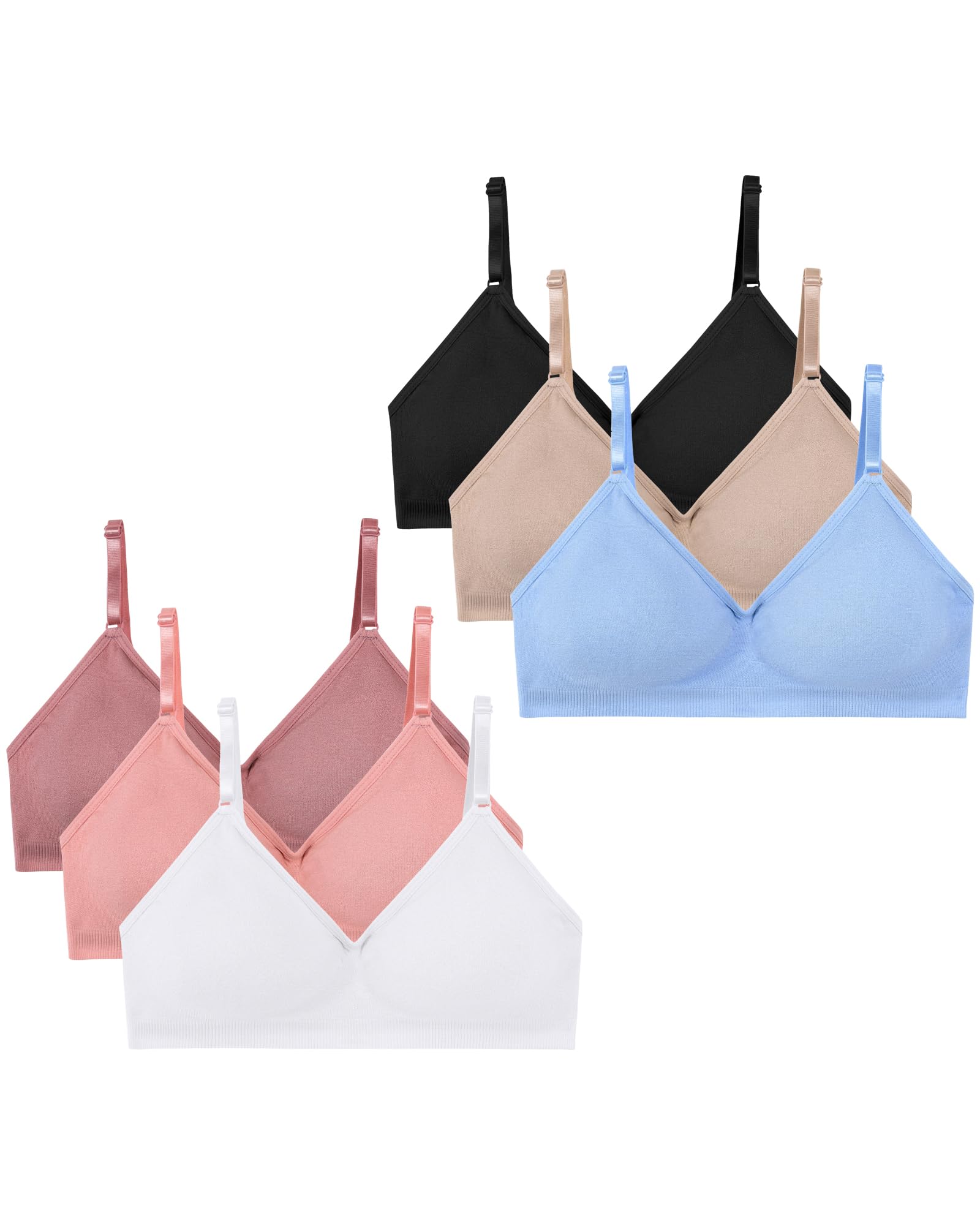 Photo 1 of ***2 missing***MIK-QUE Girls Seamless Training Bras Adjustable Straps Sports Bras 8-10,10-12,12-14