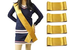 DOCOONIVER 4 Pack Blank Sashes,Plain Satin Sash for Pageants,Senior Sash,Custom Sash,DIY Personalized Sash for Birthday Party