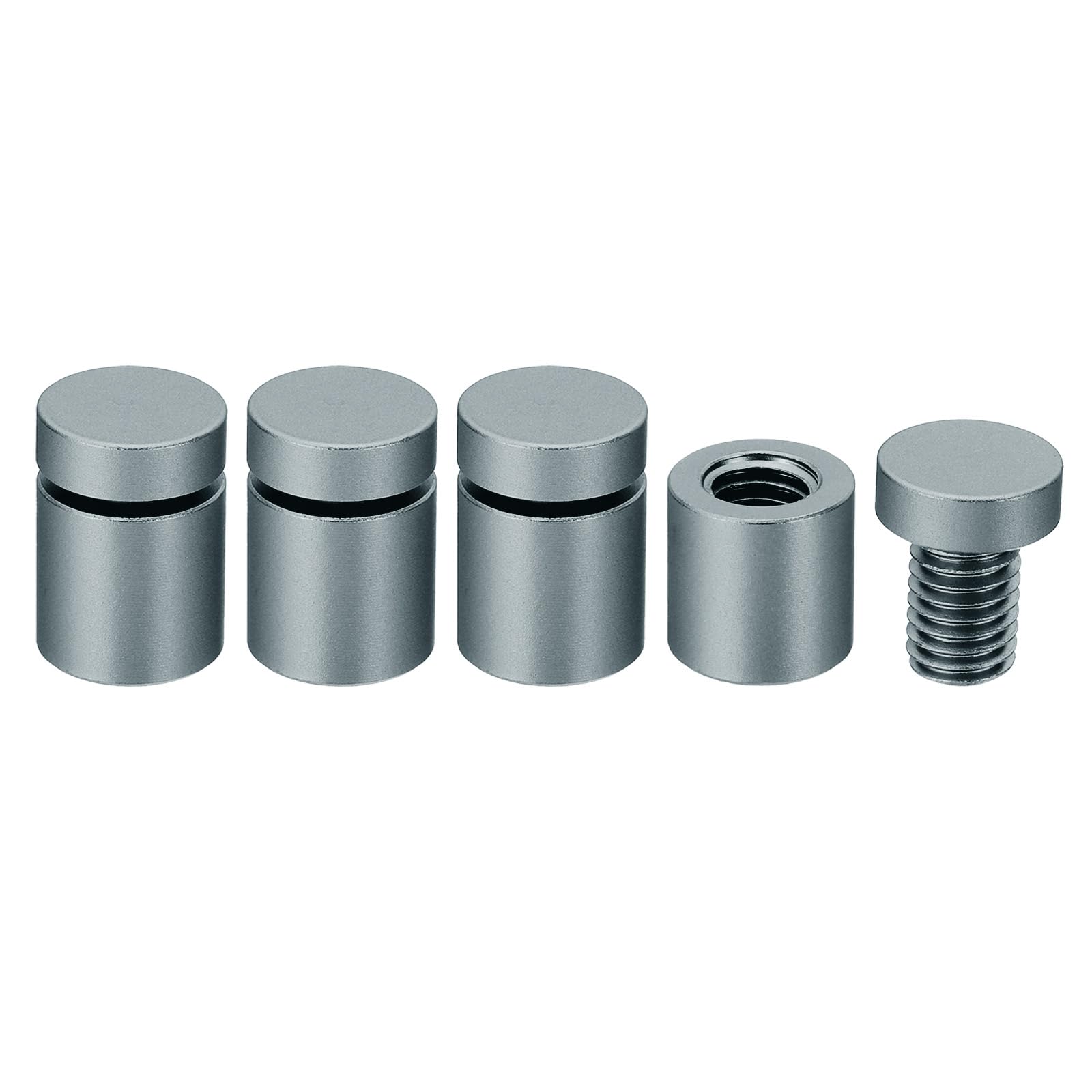 PATIKIL 1/2 x 0.7 inch Sign Standoff Screws, 4 Pcs Stainless Steel Wall Standoff Mounting Hardware Advertising Glass Nail for Hanging Acrylic Picture Frame Acrylic Panel, Gray