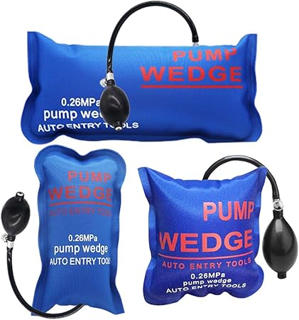 Amazon Wanyig エアーインフレーター エアーウエッジ ジャッキアップ 車ドアロック 解除 補助工具 高強度tpu製品 300kg対応 3点セット エアーインフレーター ドアロック 車 バイク