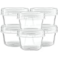 Elegant Disposables (4 Ounce 10 Pack) Clear Twist cap Containers Clear with Screw on Lids Twist Top Food Storage Freezer Containers