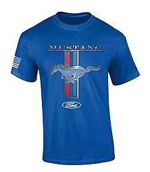 Ford Mustang T-Shirt Pony & Stripes Logo Classic