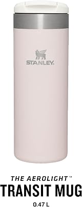 Stanley Aerolight Transit Travel Mug 0.47L Rose Quartz Leakproof Dishwasher Safe view 3