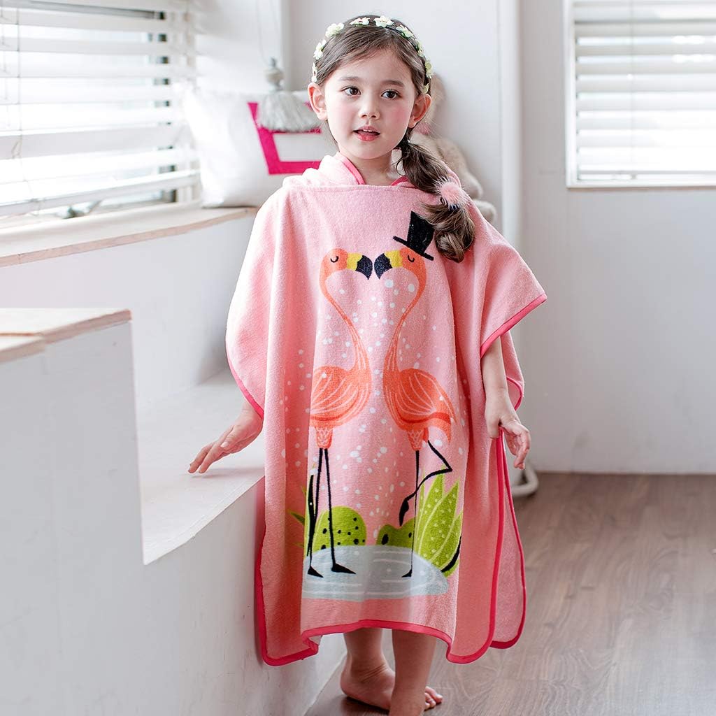 Toddler/Kids Hooded Beach Bath Towel Poncho Towel Swim Coverup Robe