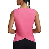 baleaf Women Running Sleeveless Tops Athletic Tank Tops Workout Open Back UPF 50+ Tennis Gym Loose Fit Lightweight