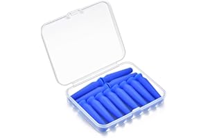 [12 Pack] Blue Scleral Lens Inserter and Remover Tool, Ventless Silicone Contact Lens Applicator for Hard, RGP & Prosthetic E