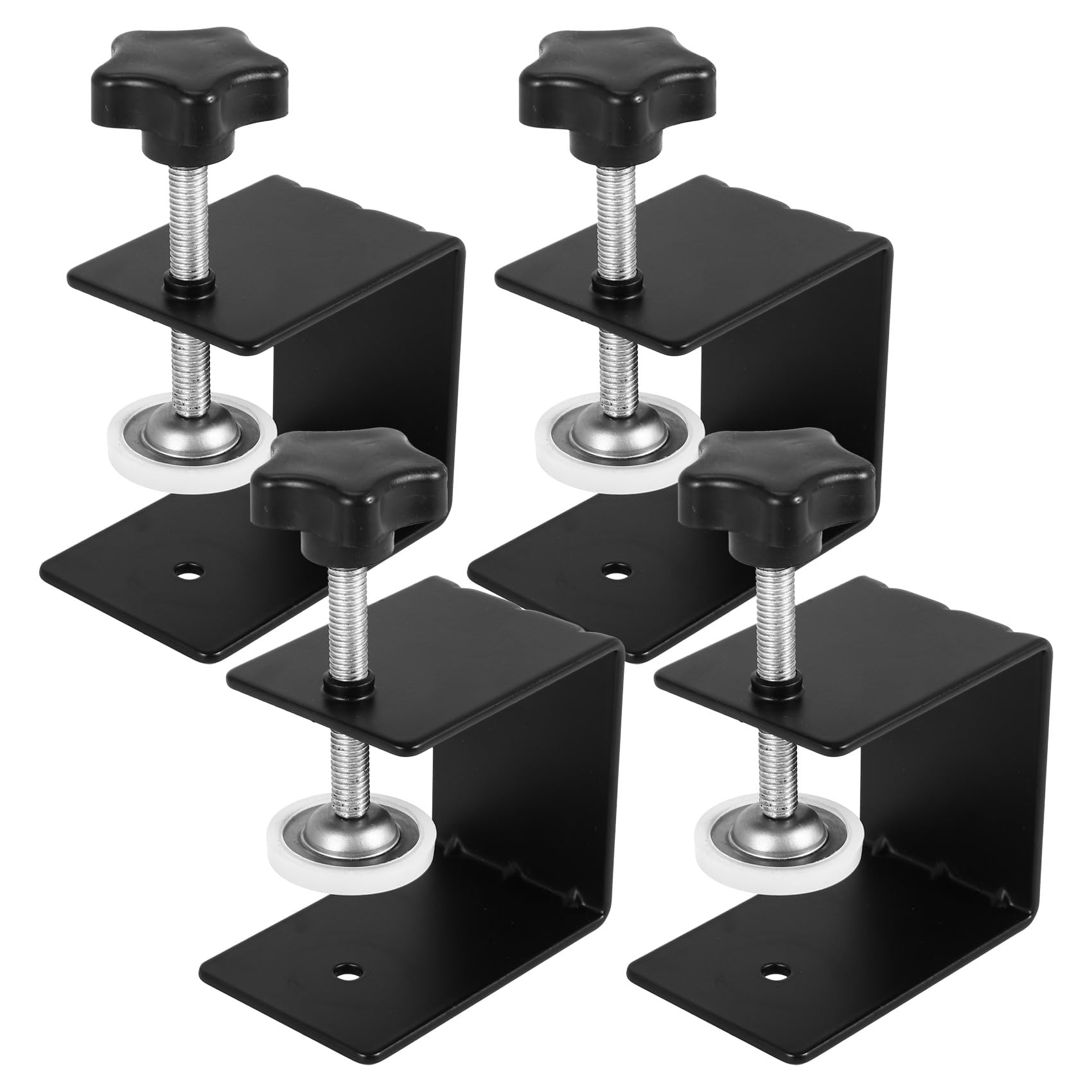 Dneudct Drawer Front Panel Installation Clamp Hardware Jig C Clamp 3mm Thicker Drawer Drill Hole Guide U Clamp(4 Pack)