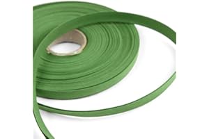BIAS BESPOKE Mimi 100% Cotton 10mm Parrot Green Double Fold Bias Tape, 14 Yard Roll, Made in Italy