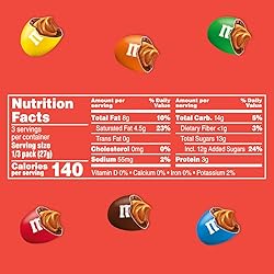 M&M'S Peanut Butter Chocolate Candy, Full Size 2.83