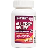 HealthA2Z® Allergy Relief | Fexofenadine Hydrochloride 180mg | 180 Caplets | Antihistamine | 24-Hour Antihistamine for Allergy Relief | Indoor/Outdoor Relief