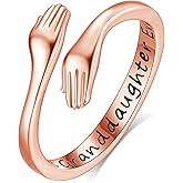 INFUSEU Cute Rose Gold Rings for Women Girls, Love Gifts for Her