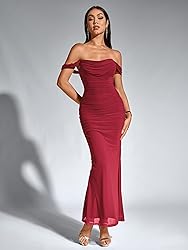 KUTUMAI Off The Shoulder Maxi Long Dress Corset