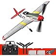 Fancemot RC Plane 4-CH RC Airplane P51 Pro Ready to Fly with Upgraded 4 Blade Remote Control Plane for Beginners with Prop & Canopy, Xpilot Stabilization & One Key Aerobatic, Adults, Red