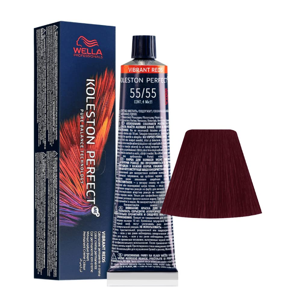 55/55 Light Brown Intensive Mahogany Intensive Wella Koleston Perfect Me+ Vibrant Reds 60ml