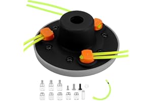 Quintillus Universal Weed Eater Head,H09 Weed Wacker Head Grass Trimmer Head Compatible with Ego, Ryobi,Echo,Weed Warrior with 12pc 11in / .095" Triangle Trimmer Line （Not for Kobalt）
