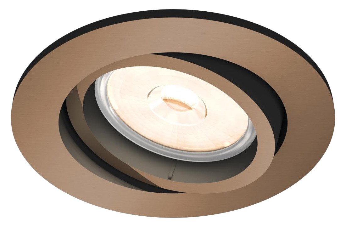 Philips Donegal 8718696160862 Lighting Recessed, Warm White 5.5 W GU10, Copper/Brass