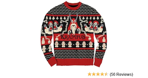 krampus knit ugly christmas sweater