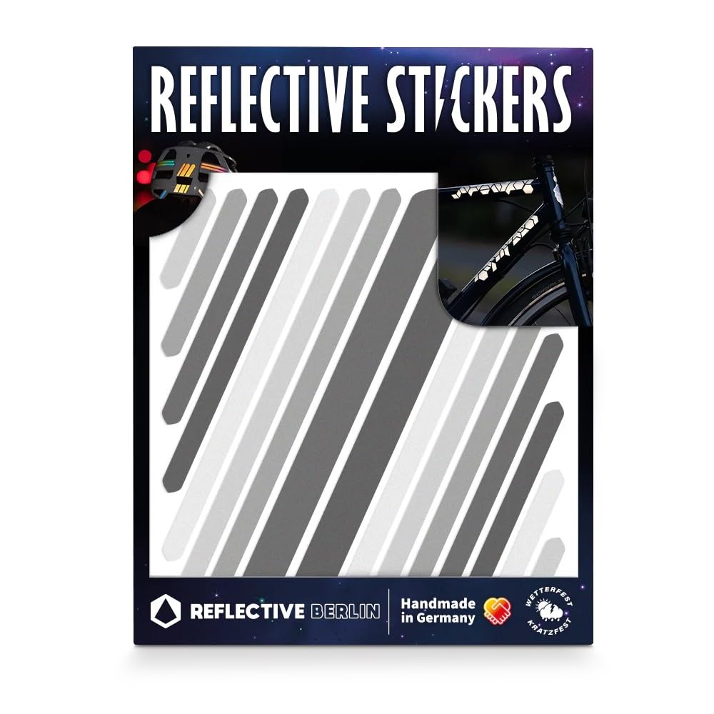 Reflective Berlin Unisex - Adult Shapes Reflective Stickers, Plain Grey, One Size
