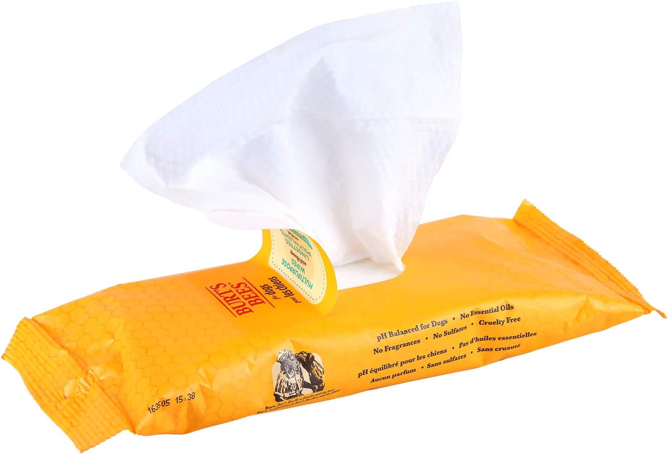 Burt's Bees For Dogs Multipurpose Grooming Wipes | Puppy and Dog Wipes For Cleaning, 50 Count, FF7488