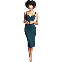 Ted Baker Women's Lounia Fluted Sleeve Knitted Bodycon Midi Dress, Mid Blue  at Amazon Women's Clothing store