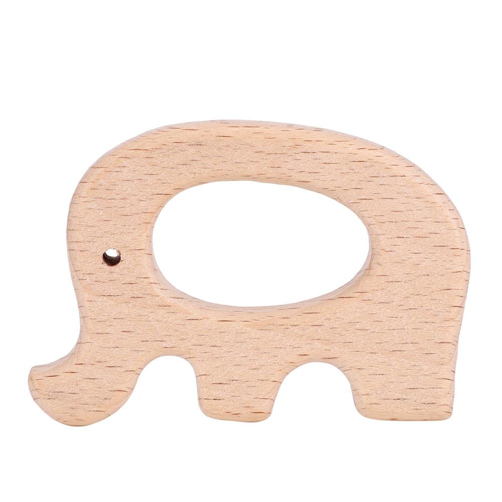 wooden elephant teether