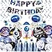 Outer Space Birthday Party Decorations Universe Space Happy Birthday Banner Galaxy Birthday Party Supplies for Boys Astronaut Rocket Balloons