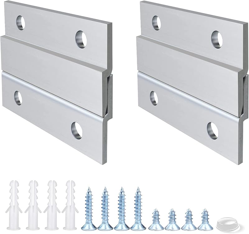 CFOFT French Cleat Hanger 2 Inches Aluminum Z Clips 2 Pairs 30lbs