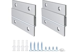 French Cleat Picture Hanger 2 Inches Aluminum Z Hanger Supports 30lbs - Interlocking Wall Mounting Bracket Hardware Kit for H