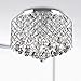 Jojospring Nerisa Chrome Crystal Flush Mount Chandelier