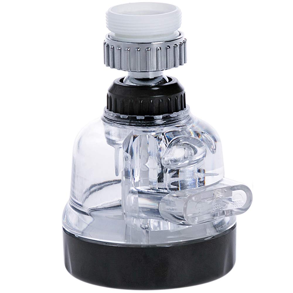 Kaxich 360°Swivel Faucet Tap Aerator, Adjustable 3 Mode Water-Saving Faucet Splash-Proof Filter Tap Booster for Bathroom Kitchen