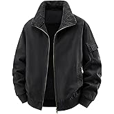 Eisctnd Men's Winter Sherpa Lined Bomber Jacket, Heavy Duty Warm Fleece Coat for Men with Zipper Pockets
